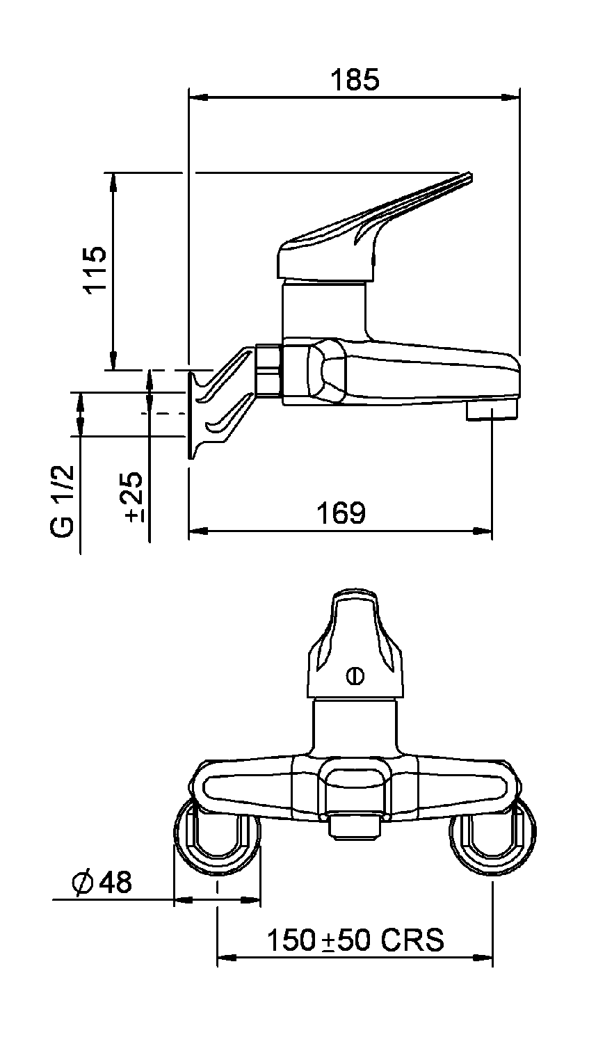 TP2080CP2 Смеситель для ванны Celeste Methven - Вид №1