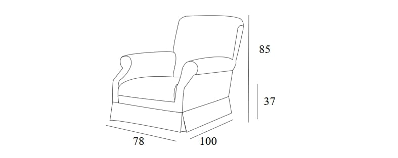 Тканевое кресло с подлокотниками Collett & Victor Amber ARCH-00074554 - Вид №2