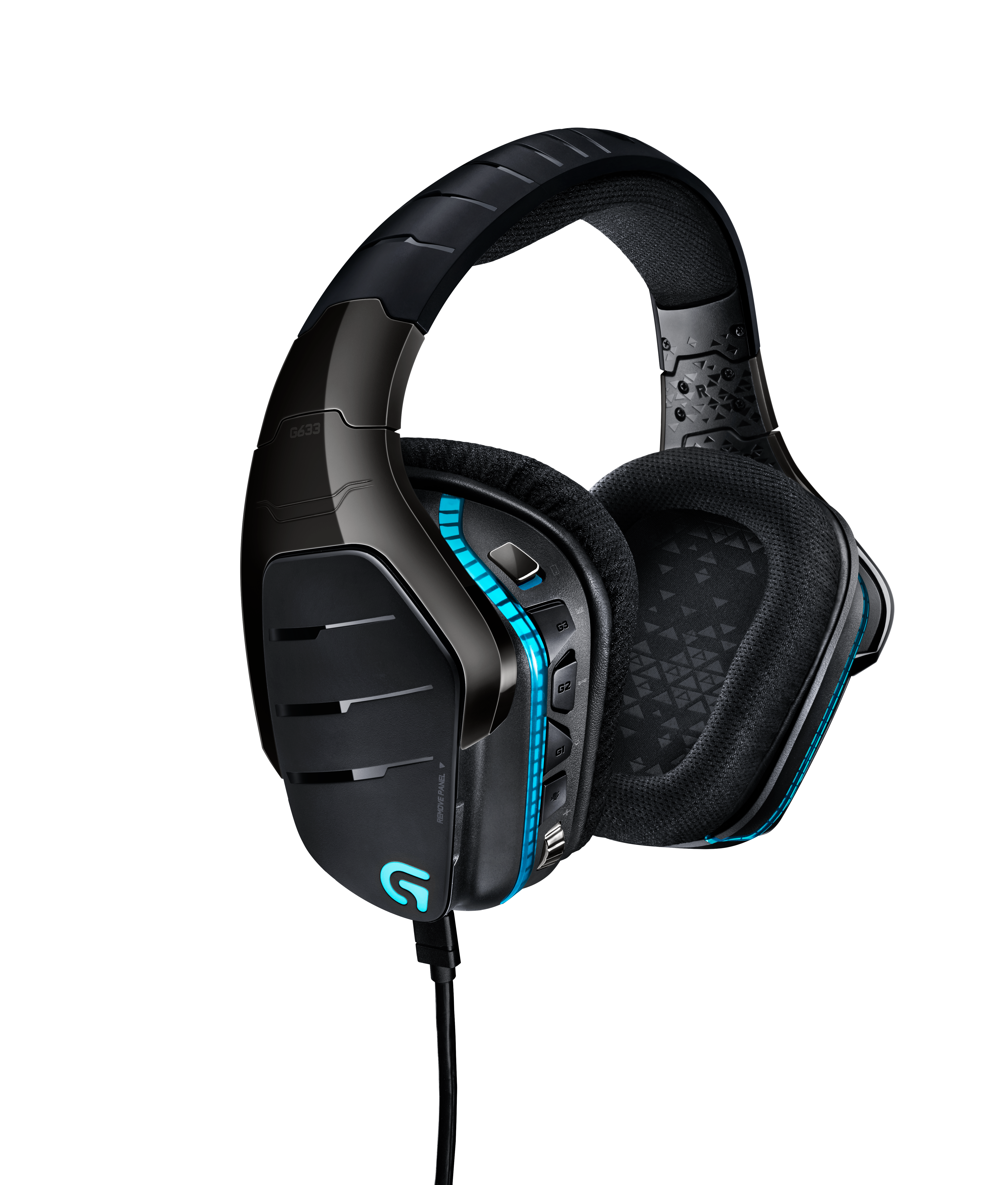 981-000605 headset g633 gamig artemis scpectrum rgb 7.1 surround usb Logitech Santreyd  - Вид №2