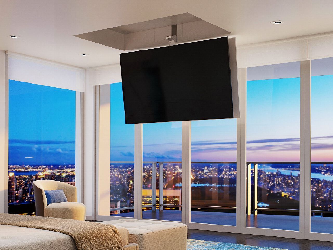 Потолочная подставка для телевизора с электроприводом Maior ARCH-00106004 - Вид №2