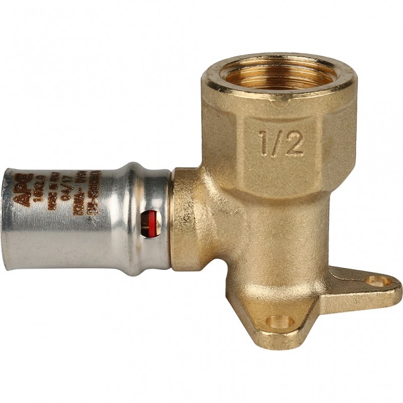 Угол с креплением на стену пресс STOUT 16х1/2" короткий SFP0018001216 - Вид №2