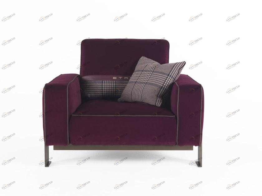 ETRO Home Interiors Мягкое бархатное кресло с подлокотниками Klee E.kle.221.a