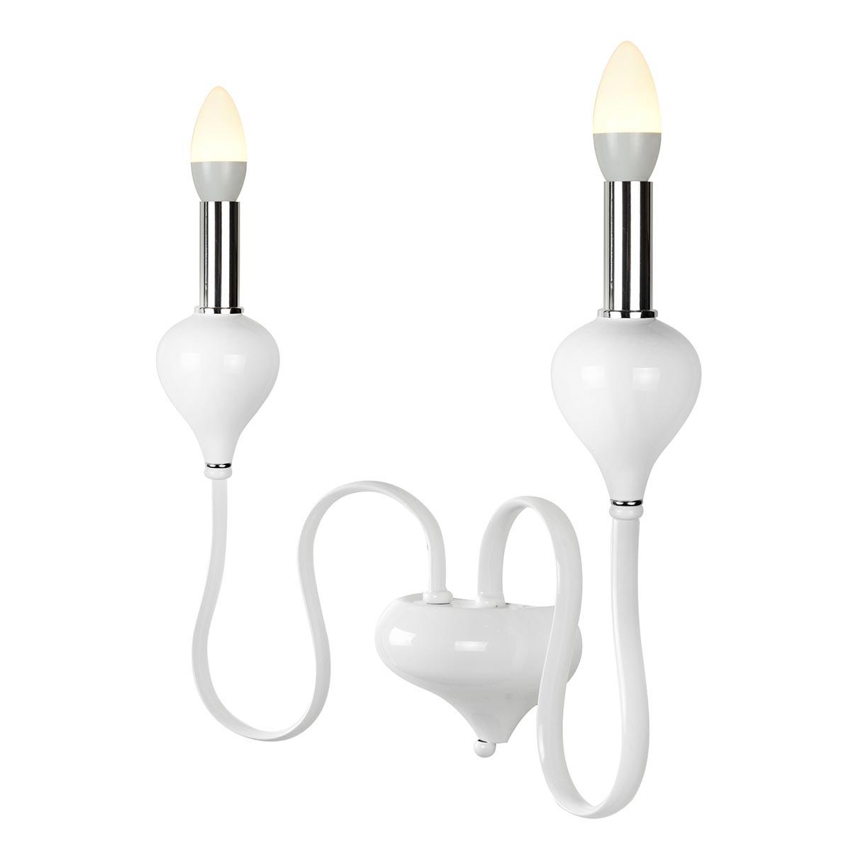 Бра на 2 лампы белое Lady B88003-2 WH ILAMP СВЕЧА 00-3949163 Белый  - Вид №1