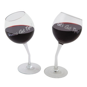BMWGTP Набор бокалов , tipsy wine glass pair, 355 мл BigMouth