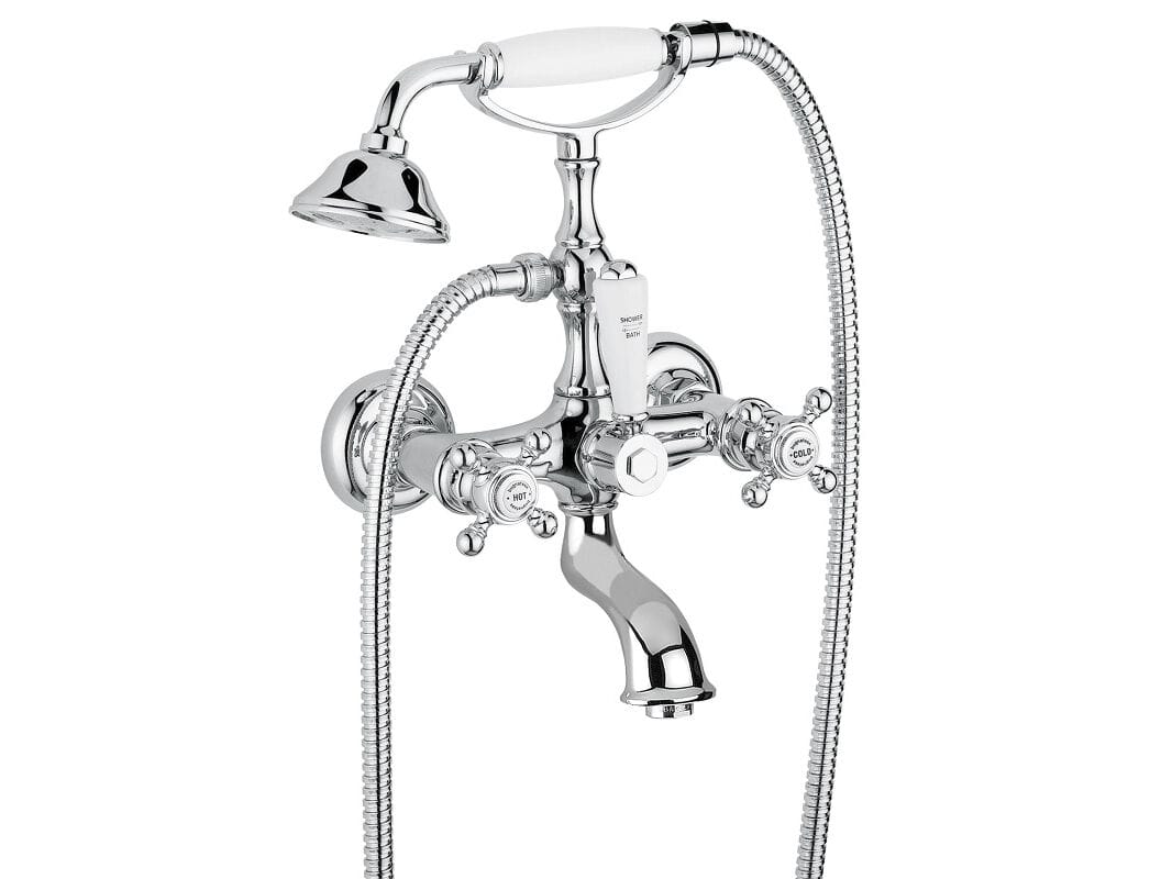 Хромированный латунный настенный смеситель для ванны Bugnatese ARCADIA ARCH-00057310 - Вид №1