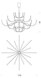 Алюминиевая светодиодная люстра