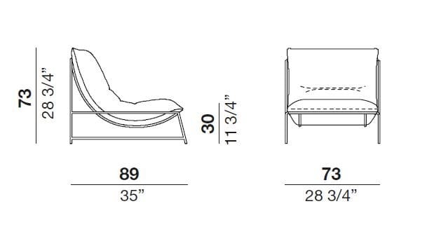 Съемное кресло из ткани Désirée divani Rito ARCH-00047410 - Вид №3