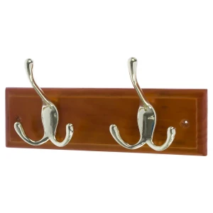 Вешалка настенная для одежды 2/3 крючка 22х9.5х7 см цвет темная сосна