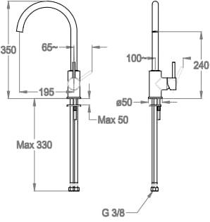 Fir Italia Смеситель для кухни на столешнице Modern kitchens 8475142 - Вид №3