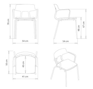 Стул из полипропилена с мягким сиденьем