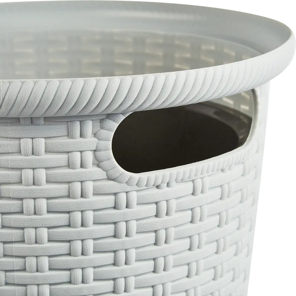 Кашпо для цветов Ingreen Rattan ø26.6 см v10 л пластик серый STLM-2199093 - Вид №5