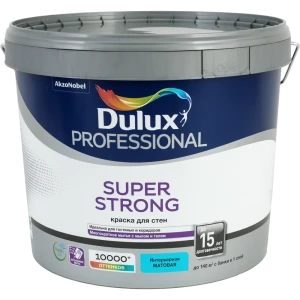 Краска для стен и потолков Dulux Super Strong цвет белый 10 л