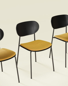 Стул из шпона с открытой спинкой