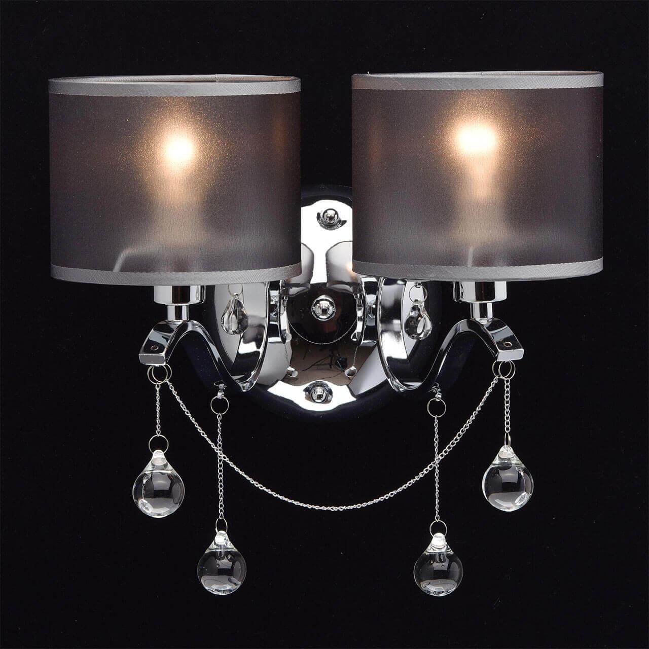 Бра с серыми абажурами серебро "Федерика" 379029302 MW-LIGHT ФЕДЕРИКА 82 00-3931047 Серебро;серый  - Вид №1