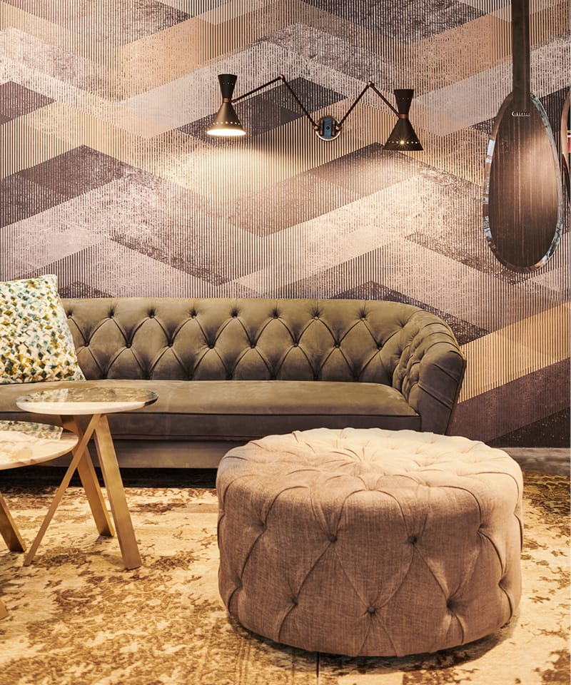 Ткань круглый capitonné пуф Borzalino New Kap ARCH-00102074 - Вид №2