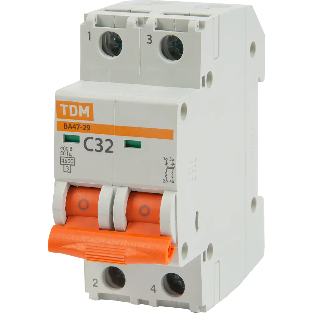 Автоматический выключатель TDM Electric ВА47-29 32А для защиты электросетей 84399485 STLM-0049258