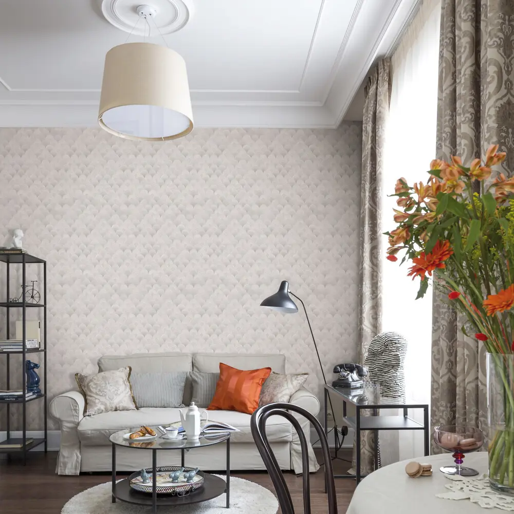 Обои флизелиновые Erismann Elegance бежевые 1.06 м 3601-2 STLM-2083145 - Вид №2