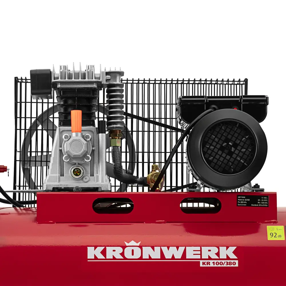 Компрессор сетевой ременной масляный Kronwerk 58106, 100 л 380 л/мин STLM-2196351 - Вид №10