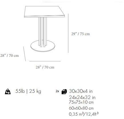 Mambo Unlimited Ideas Квадратный стол sun-id-1487661 - Вид №10