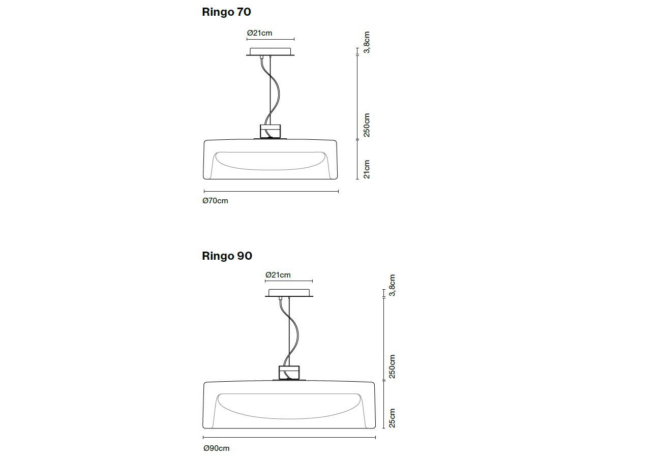 Поликарбонат светодиодный подвесной светильник Marset Ринго ARCH-00145474 - Вид №10