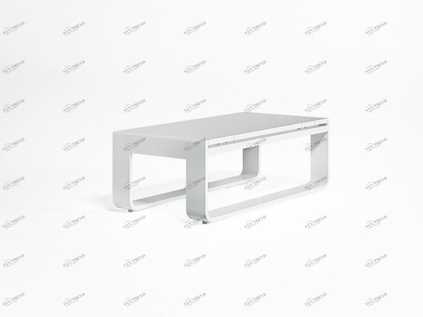 GANDIABLASCO Низкий прямоугольный садовый стол из термолакированного алюминия Flat sun-id-1347348