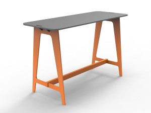 Высокий прямоугольный стол для общественных мест из полиэтилена