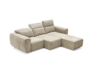 Модульный тканевый диван с полуостровом