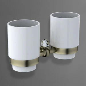 Стакан подвесной двойной ART&MAX ANTIC CRYSTAL AM-E-2688SJ-Br