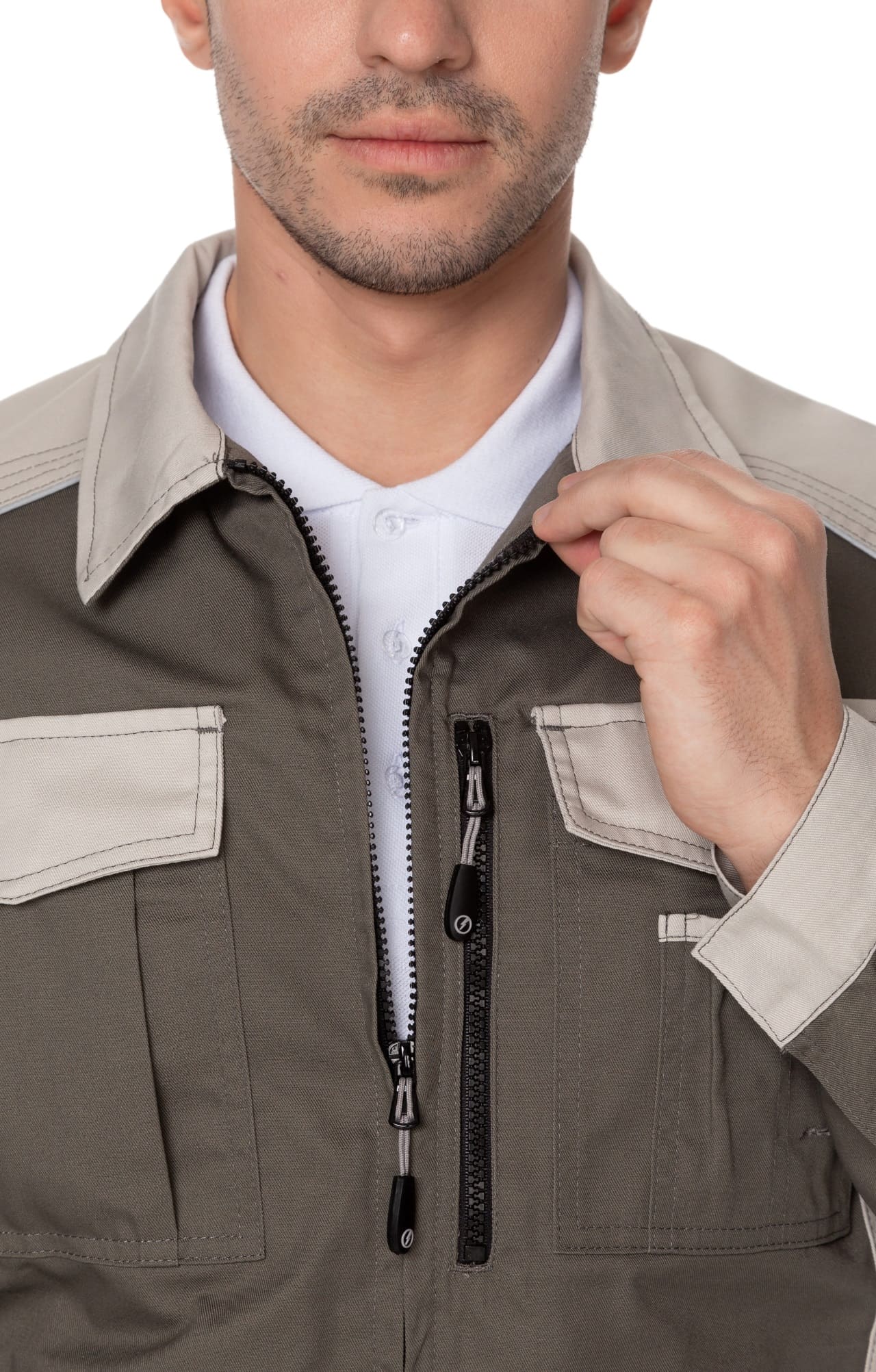 4957108 Костюм  NEW серый хаки с серым песком STATUS  Летняя спецодежда  размер 64-66/182-188  - Вид №17