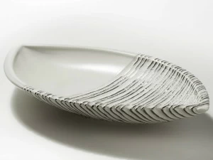 Fos Ceramiche Центральное украшение из фарфора Antithesis oro e platino