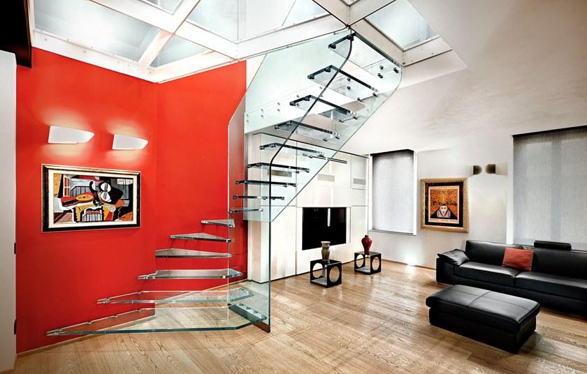 Officine Sandrini Открытая лестница из стекла sun-id-1466783 - Вид №6