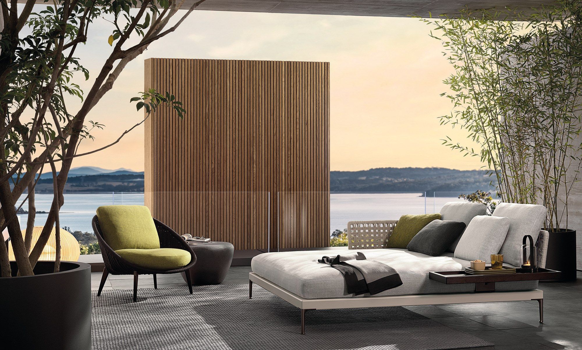 Ткань открытый стул с подлокотниками Minotti патио ARCH-00105283 - Вид №6