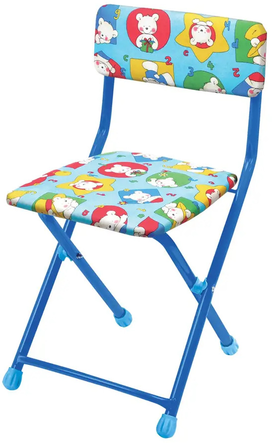 91668303 Детский стул Nika Медвежата 31x65x14 см цвет синий STLM-1084309