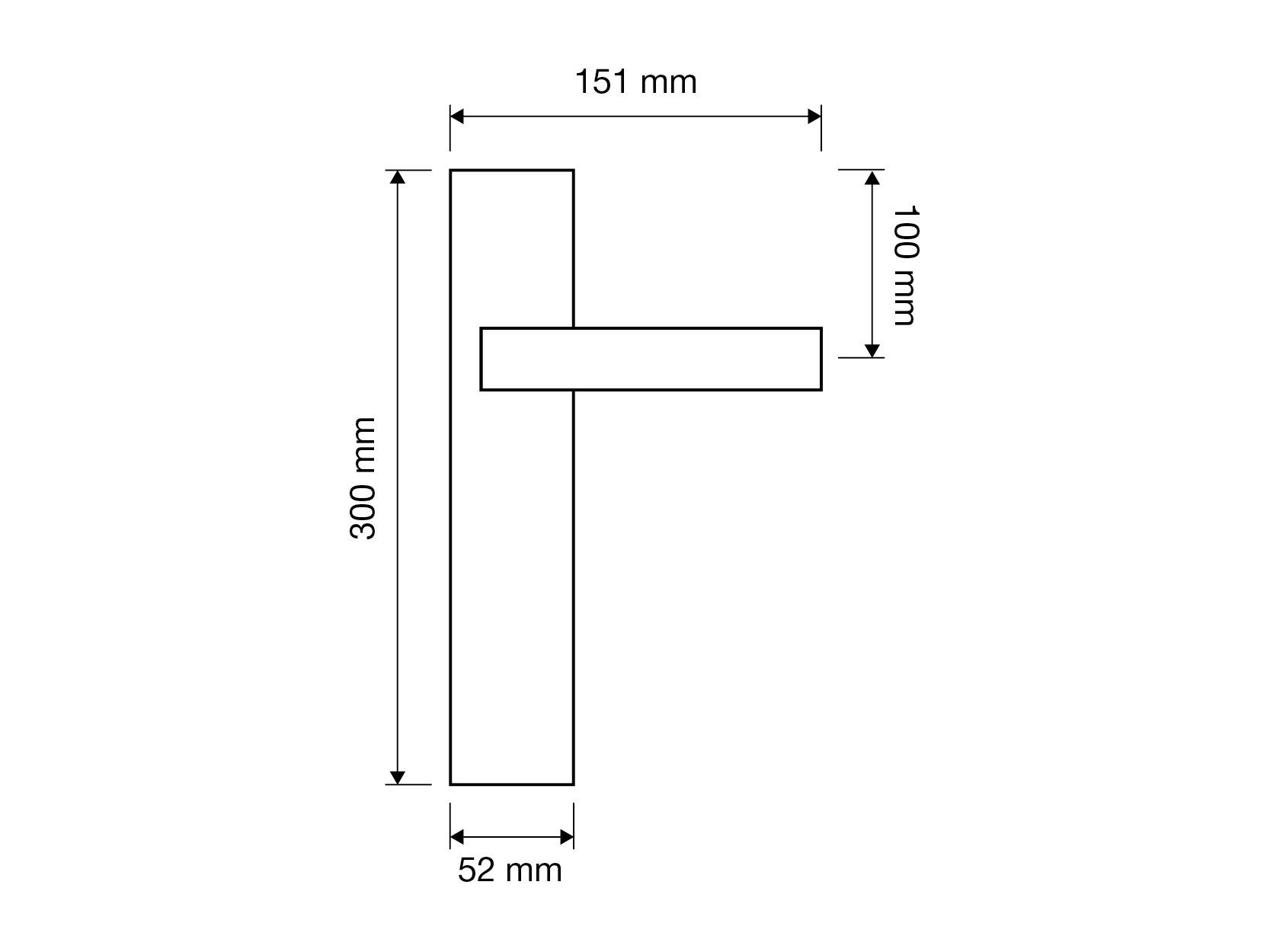 Латунная ручка на пластине LINEA CALI' синтез ARCH-00146092 - Вид №5