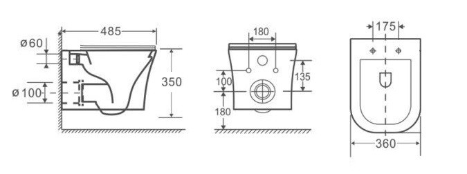 2618E Унитаз подвесной LAB.Space  - Вид №3