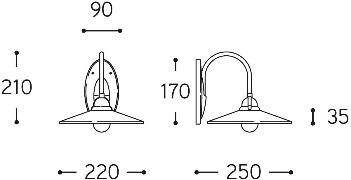 Aldo Bernardi Настенный светильник из керамики с фиксированным кронштейном Tesa sun-id-1442582 - Вид №2