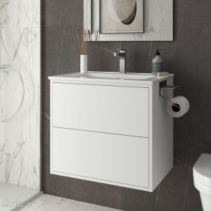 87818 SALGAR Мебель для умывальника OPTIMUS 600 MATT WHITE + Раковина Мягкий белый
