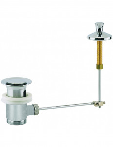 100100 008 00  Выдвижной слив для умывальника, тяга вертикально, затяжка 40/48 мм Valentin Матовый Никель