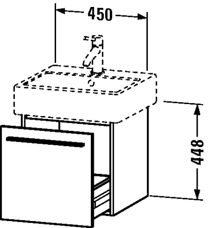XL604302121 X-Large Тумбочка подвесная Орех темный декор Duravit - Вид №1
