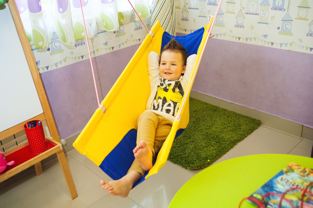 Гамак детский эргономичный желто-синий ПОКАЧАЙКА  326716 Желтый;синий Santreyd  - Вид №2