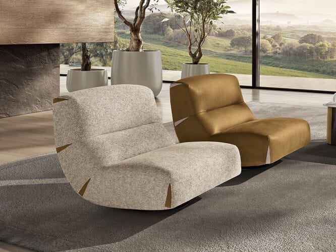 Тканевое вращающееся кресло без подлокотников Max Divani Swing ARCH-00083104 - Вид №4