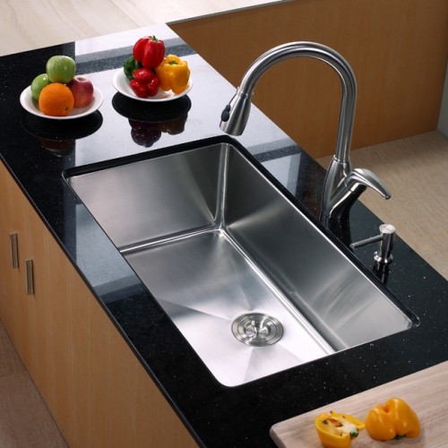 KHU100-32 Мойка кухонная прямоугольная Krausru  - Вид №6