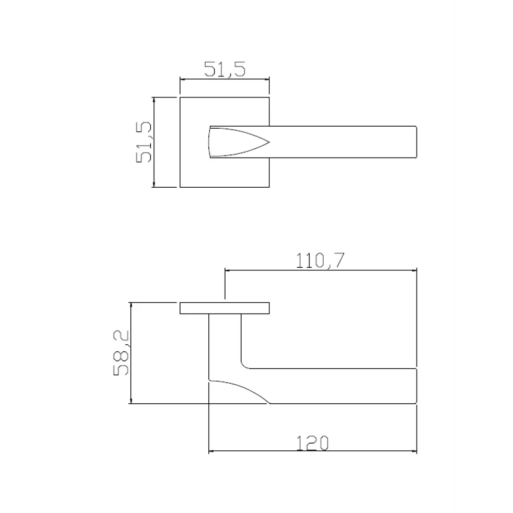 Дверные ручки Edson EDS-134B-Q2 черные для межкомнатных дверей 85170393 STLM-0059390 - Вид №4