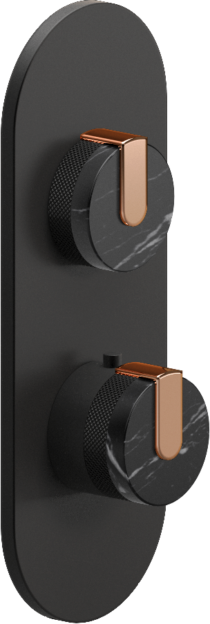 E-8026-R2MBE0-L1RG-MBK-T Планка M-Series с 2 ручками - Внешняя часть GRAFF MOD+