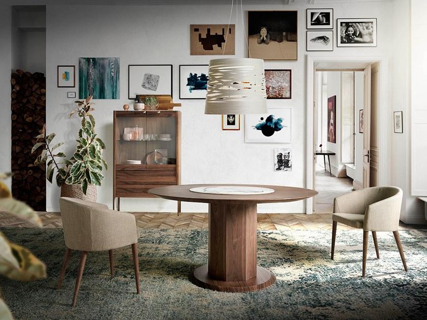 Angel Cerdá Круглый деревянный стол с ленивой сьюзан Nature life 1029 Angel Cerda - Вид №1