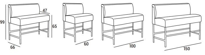 Высокая модульная скамья Domingo Salotti Nana ARCH-00044881 - Вид №2