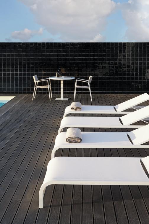 Лежак белый f8 текстиль белый Manutti Latona MNST919 - Вид №4