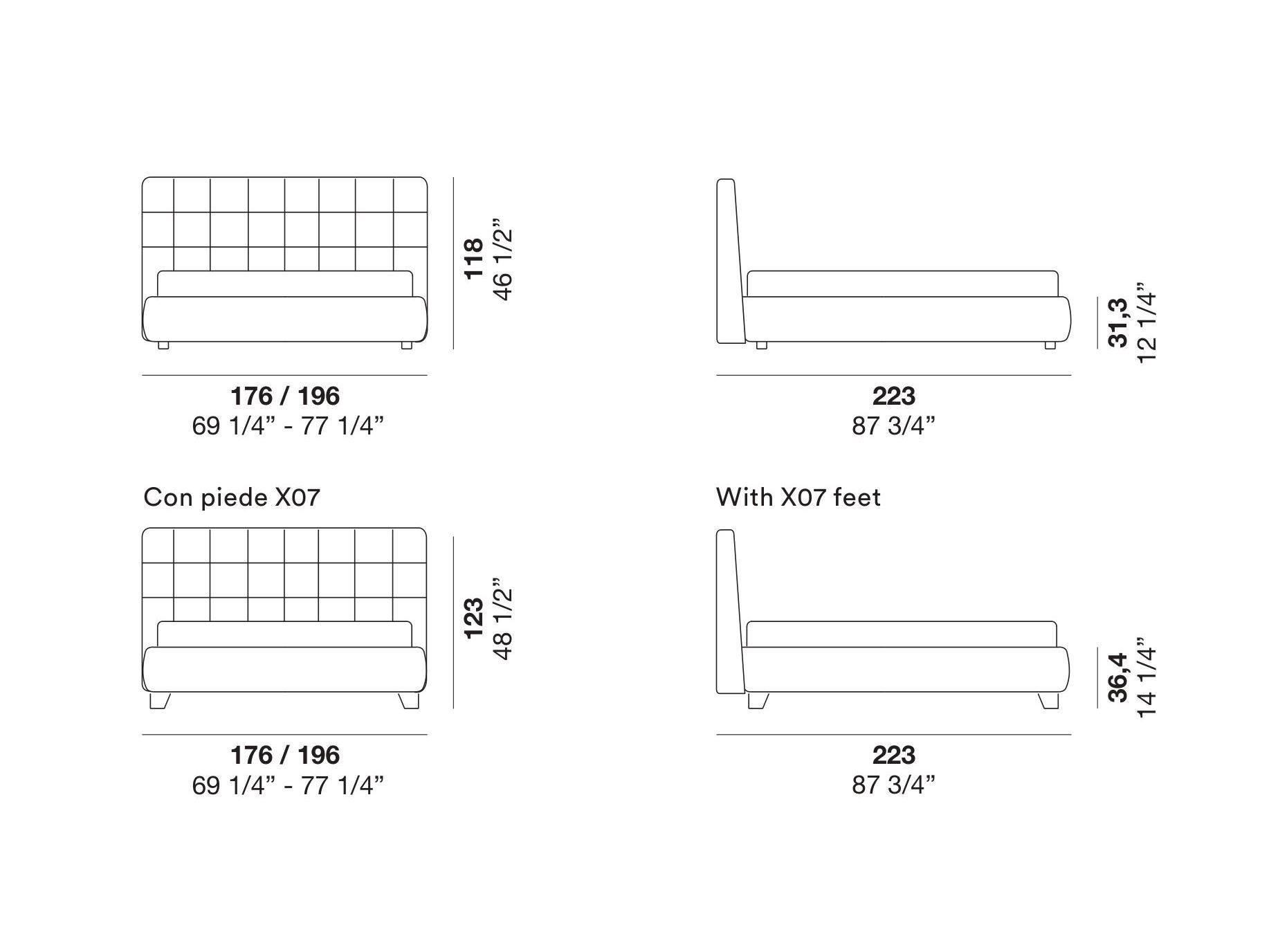 Двуспальная кровать-контейнер с капитонным изголовьем Alf DaFrè MIRAM ARCH-00150049 - Вид №14