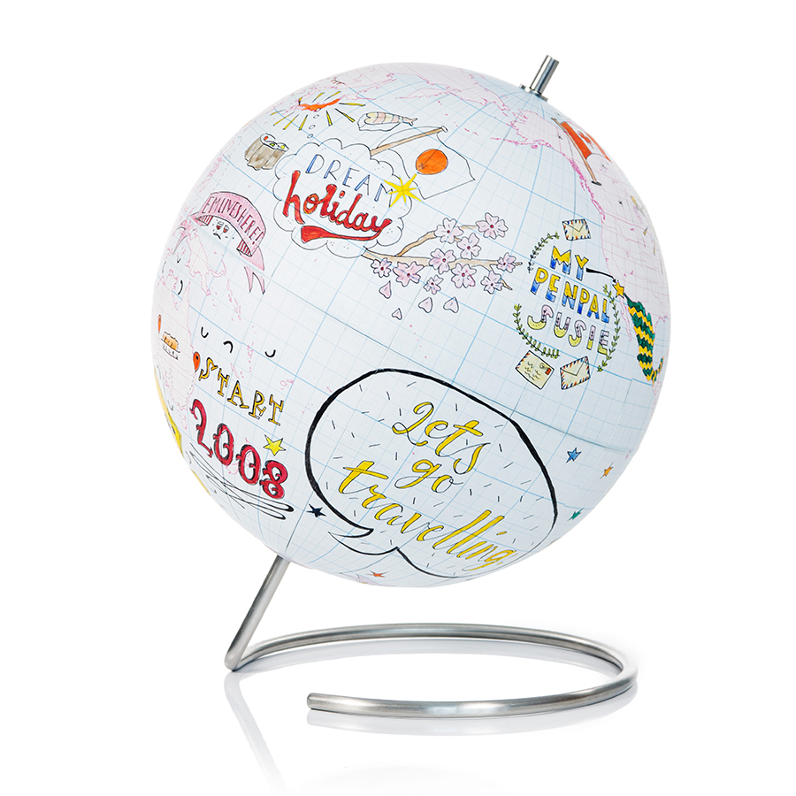 Глобус для разукрашивания Journal большой SUCK UK SKGLOBEGRID1 - Вид №2