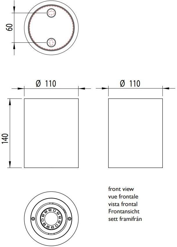 Astro Lighting Круглый регулируемый светодиодный светильник из гипса Osca 1252006  - Вид №4